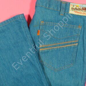 Vintage Levis 522 Jeans Mens 33 Blue Flare Movin On Orange Tab Deadstock 70s New